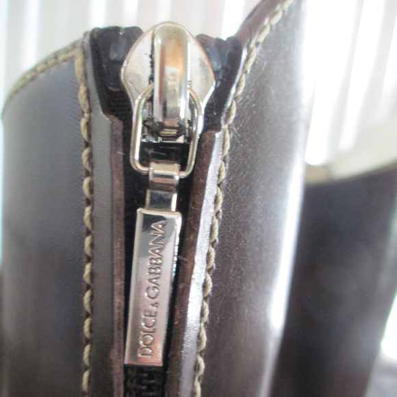 (NWT) Dolce & Gabbana, Riding Boots, Leather & Patent w/Rubber Size 6, - Picture 5 of 8